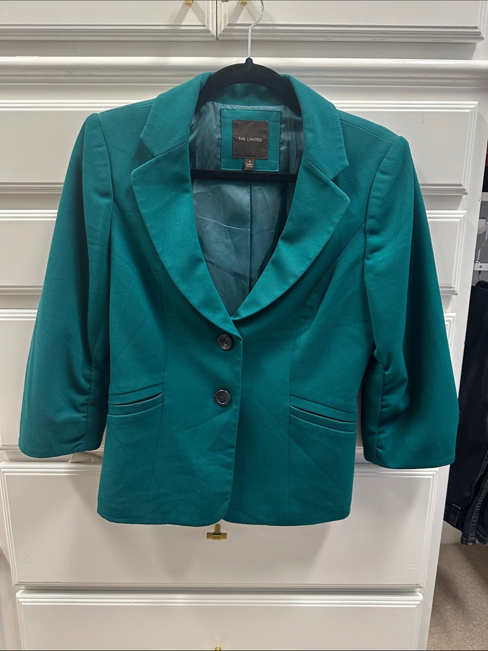 The Limited Teal Green Blazer Jacket - Two-Button Tailored